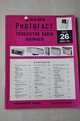 Tsm-26 Sams Photofact Transistor Radio Series 1963. 27 29 30. You Choose