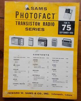 1966-combined Sams Tsm-75 Photofact Transistor Radio Series Shipping-yes Epic
