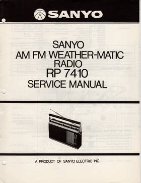 Sanyo Wm-273 Rp 7410 Am/fm/weather-matic Portable Radio Service