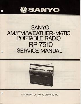 Sanyo Wm-301 Rp 7510 Am/fm/weather-matic Portable Radio Service