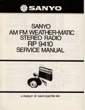 Sanyo Wm-311 Rp 9410 Am/fm/weather-matic Stereo Radio Service Manual