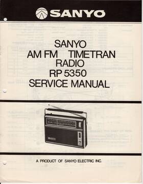 Sanyo Wm-442 Rp 5350 Am Fm Timetran Radio Service Manual