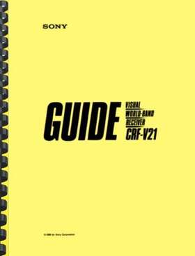 Crf-v21 Sony Shortwave Radio User Guide And Service Manual