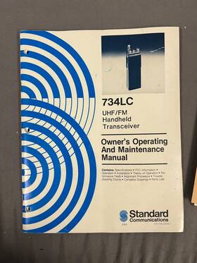 734lc Standard Communication Uhf/fm Handheld Transceiver Maintenance Manual