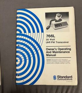 766l Standard Communication 35 Watt Uhf/fm Transceiver Maintenance Manual