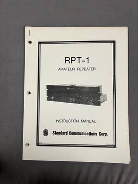 Rpt-1 Standard Communication Manual Amateur Repeater