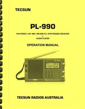 Tecsun Pl-990 Radio Receiver Operation Manual