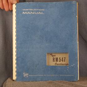 Rm544 Tektronix Rm547 Oscilloscope Instruction Manual And Service Information