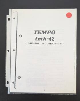 Tempo Fmh-42 Henry Radio Uhf Fm Transceiver Manual