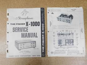 X-1000 The Fisher Tube Stereo Amplifier Service Manual With Schematics Original