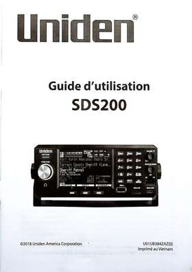Sds200 Uniden Spanish Scanner Original Instruction Manual