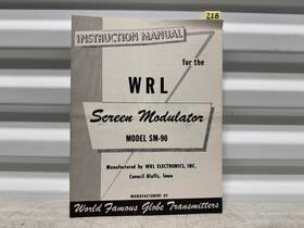 Sm-90 Wrl Instruction Manual For The Screen Modulator Model Electronic