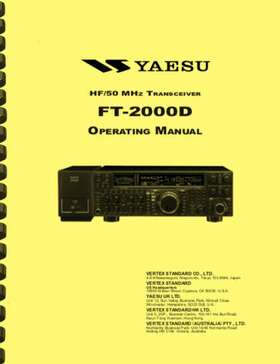 Ft-2000d Yaesu Transceiver Owners Manual Ft-2000d Yaesu Transceiver Owners Manual