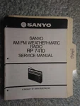 Sanyo Rp 7410 Service Manual Original Repair Book Am/fm Weather Radio Portable. Fixed Price $19.99.