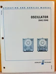 Hp 00204-90001 Models 204C/204D Oscillator Operating & Service Manual.. Fixed Price $39.99.
