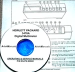 Hp 3476A Digital Multimeter Operating & Service Manual, Schematics, Change Pgs. Fixed Price $12.75.
