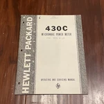 Hp Microwave Power Meter Operating & Service Manual 430C001-5. Fixed Price $12.41.