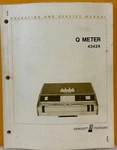 Hp / Agilent 04342-99005 1978 Model 4342A Q Meter Operating & Service Manual.. Fixed Price $49.99.