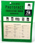 Vtg 1966 Sams Photofact Transitor Radio Series Volume 78 TSM-75 Service Repair. Fixed Price $14.99.