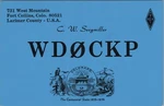Amateur Ham Radio Qsl Postcard WD0CKP C.w. Seegmiller 1979 Fort Collins Colorado. Fixed Price $9.68.