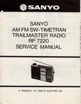 Sanyo Rp 7220 Am/fm/weather-matic Portable Radio Service Manual. Fixed Price $13.00.