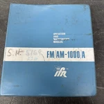 Ifr FM/AM-1000A Operation Maintenance Manual. Fixed Price $95.00.