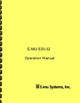 E-mu Systems ESI-32 Owner's Operation Manual. Fixed Price $21.95.