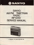 Sanyo Rp 5350 Am Fm Timetran Radio Service Manual. Fixed Price $18.05.