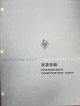 Hp Model 525B Frequency Converter Operating & Service W/manual Changes. Fixed Price $20.00.