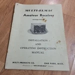 Multi-elmac PMR-6 PMR6 Amateur Radio Receiver Instruction Installation Manual. Fixed Price $22.99.