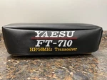 Yaesu FT-710 With SP-40 Mounted On Premier Series Amateur Radio Dust Cover. Fixed Price $34.00.