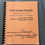W7FG Vintage Manuals Gonset Communicator Iv 4 2-METERS. Fixed Price $19.99.