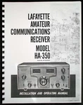 Lafayette HA350 HA-350 Amateur Communications Receiver Operating Manual. Fixed Price $13.99.