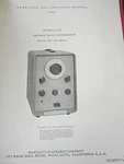Hp 211A Square Wave Generator Operating & Service Manual. Fixed Price $20.00.