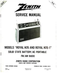 Original Zenith Service Manual For Royal + H76-1 Radio. Fixed Price $14.20.