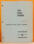 Hp 00165-3 1967 Model 561B Digital Recorder Operating & Service Manual.. Fixed Price $39.99.