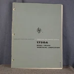 Hp 1750A Dual Trace Vertical Amplifier Operating And Service Manual. Fixed Price $14.95.