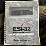 Emu Systems Operation Manual ESI-32 Digital Sampling Instrument. Fixed Price $30.00.