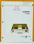 Hp / Agilent 04342-99005 1978 Q Meter Model 4342A Operating & Service Manual.. Fixed Price $79.99.