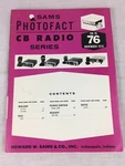 Sams Photofact Radio Series Volume CB-76 November 1975 Service Manual. Fixed Price $7.95.