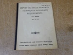 Collins CTR-113 Report On Single Sideband Techniques Design Requirements. Fixed Price $20.00.