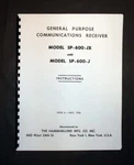Hammarlund SP-600-JX ISSUE6 Manual. Fixed Price $14.99.