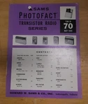 Sams Photofact Transistor Radio Series TSM-70 May 1966. Fixed Price $12.00.