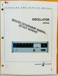 Hp 04204-99001 1969 Model 4204A Oscillator Operating & Service Manual.. Fixed Price $39.99.