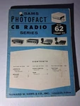 Sams Photofact Radio Series, CB-62 February 1975. Fixed Price $12.00.