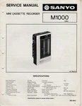 Sanyo M1000 Mini Cassette Recorder Service Manual. Fixed Price $19.05.