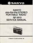 Sanyo Rp 5610 Am/fm/weather-matic Portable Radio Service Manual. Fixed Price $17.05.