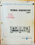Hp 08614-90001 8614A Signal Generator Operating & Service Manual.. Fixed Price $39.99.