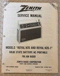 Feb/ 77 Zenith Models Royal H76AND H76-1 Solid State Service Manual. Fixed Price $20.00.