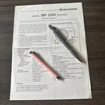 Original Kenwood SP-230 Speaker Operating Service Manual. Fixed Price $6.49.